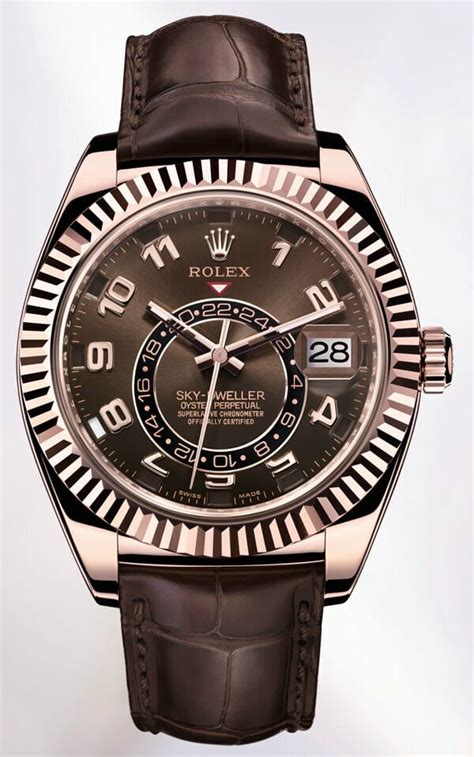 rolex sky dweller with leather strap|Rolex Sky-Dweller leather strap.